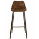 Lot de 2 Chaises de Bar Franky Velours Cognac Dutchbone Vintage Tendance Sièges Haut 50x54x106cm