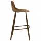 Lot de 2 Chaises de Bar Franky Velours Cognac Dutchbone Vintage Tendance Sièges Haut 50x54x106cm