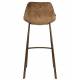 Lot de 2 Chaises de Bar Franky Velours Cognac Dutchbone Vintage Tendance Sièges Haut 50x54x106cm