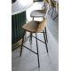 Lot de 2 Chaises de Bar Franky Velours Cognac Dutchbone Vintage Tendance Sièges Haut 50x54x106cm