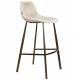 Lot de 2 Chaises de Bar Franky Velours Beige Dutchbone Vintage Tendance Sièges Haut 50x54x106cm