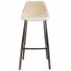 Lot de 2 Chaises de Bar Franky Velours Beige Dutchbone Vintage Tendance Sièges Haut 50x54x106cm