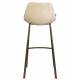 Lot de 2 Chaises de Bar Franky Velours Beige Dutchbone Vintage Tendance Sièges Haut 50x54x106cm