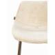Lot de 2 Chaises de Bar Franky Velours Beige Dutchbone Vintage Tendance Sièges Haut 50x54x106cm