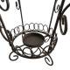 Lanterne en Acier Patiné Marron Bougeoir sur Crédence Applique Murale 23x39x64cm