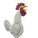 Cloche Coq Coloré Carillon Murale en Fonte sur Crédence Décoration Champêtre 14x23x45cm