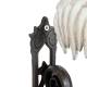 Cloche Coq Coloré Carillon Murale en Fonte sur Crédence Décoration Champêtre 14x23x45cm