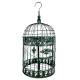 Cage décorative Ronde GM Volière en Acier Patiné Vert Décoration à Suspendre 25x25x51cm