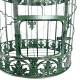 Cage décorative Ronde GM Volière en Acier Patiné Vert Décoration à Suspendre 25x25x51cm
