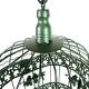 Cage Ovale PM Vert Antique Volière a Suspendre Finition Patinée Décoration Style Romantique 15x23x42cm