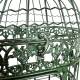 Cage Ovale PM Vert Antique Volière a Suspendre Finition Patinée Décoration Style Romantique 15x23x42cm