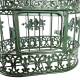 Cage Ovale PM Vert Antique Volière a Suspendre Finition Patinée Décoration Style Romantique 15x23x42cm