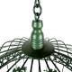 Cage Ovale GM Vert Antique Volière a Suspendre Finition Patinée Décoration Style Romantique 21x30x50cm
