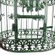 Cage Ovale GM Vert Antique Volière a Suspendre Finition Patinée Décoration Style Romantique 21x30x50cm