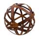 Sphère MM en Acier Boule Décorative à Poser Finition Oxydée Décoration de Jardin Ø40cm