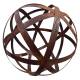 Sphère GM en Acier Boule Décorative à Poser Finition Oxydée Décoration de Jardin Ø49cm
