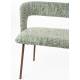 Banc Chelsea Woody Banquette en Bouleau et Tissu Chiné Bouclette Vert Mobilier Salle à Manger 51x79x148cm