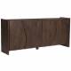 Buffet 4 Portes Sorrento Athezza Meuble de Rangement en Manguier Motifs Géométriques 40x75x170cm