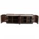 Meuble TV Palermo Athezza Enfilade en Manguier et Marbre Meuble 4 Portes 40x50x160cm