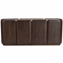 Buffet 4 Portes Palermo Athezza Bahut en Manguier et Marbre Meuble de Rangement 40x75x180cm