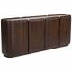 Buffet 4 Portes Palermo Athezza Bahut en Manguier et Marbre Meuble de Rangement 40x75x180cm
