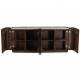 Buffet 4 Portes Palermo Athezza Bahut en Manguier et Marbre Meuble de Rangement 40x75x180cm