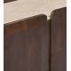 Buffet 4 Portes Palermo Athezza Bahut en Manguier et Marbre Meuble de Rangement 40x75x180cm