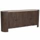 Buffet Bertille Athezza Meuble de Rangement Manguier et Marbre Bahut 4 Portes 40x77x180cm
