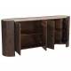 Buffet Bertille Athezza Meuble de Rangement Manguier et Marbre Bahut 4 Portes 40x77x180cm