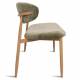 Banc Georgia Athezza Pied Naturel Banquette de Salle à Manger en Acier et Tissu Vert 55x77x161cm